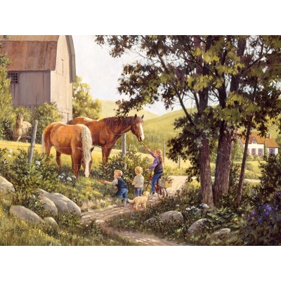 Puzzle Cobble-Hill-52106 Pièces XXL - Douglas Laird - Summer Horses