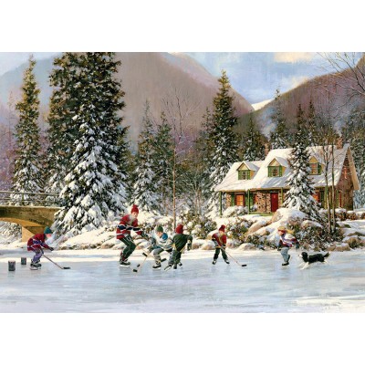 Puzzle Cobble-Hill-58874 Hockey Pond
