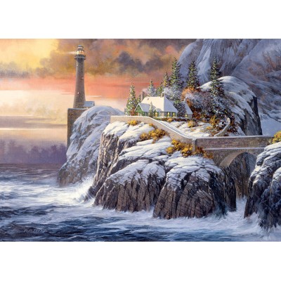Puzzle Cobble-Hill-80026 Winter Lighthouse