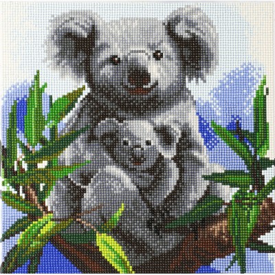Puzzle Crystal-Art-4262 Crystal Art - Kit Broderie Diamant - Koala