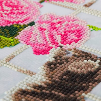 Puzzle Crystal-Art-5856 Crystal Art - Kit Broderie Diamant - Chaton