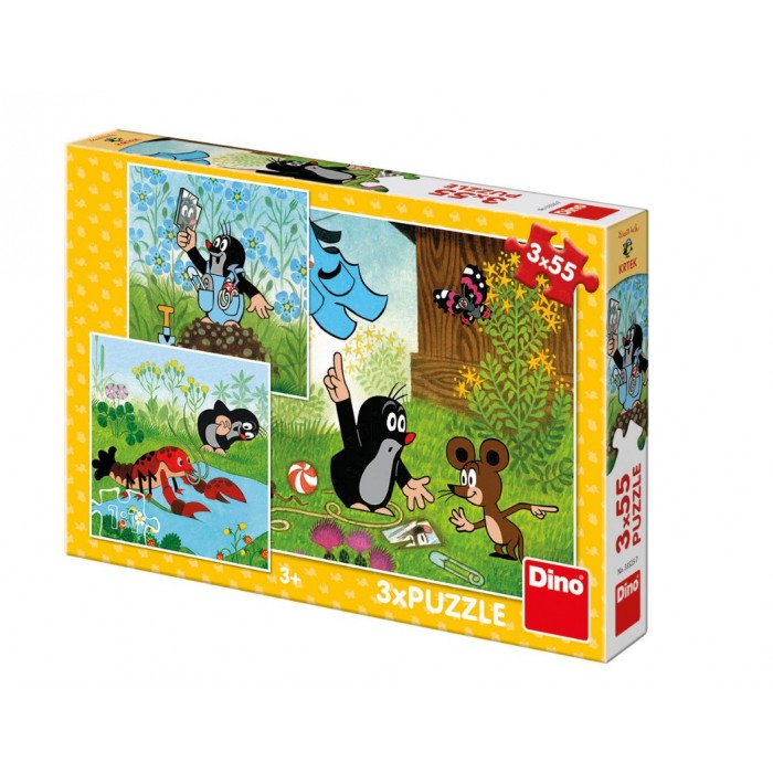  Dino-33525 3 Puzzles - La Petite Taupe