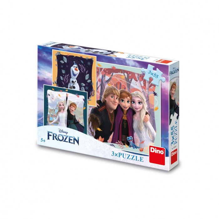  Dino-33542 3 Puzzles - La Reine des Neiges : Joyeux Automne