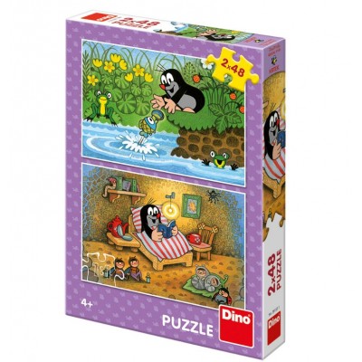 Dino-38155 2 Puzzles - La Petite Taupe