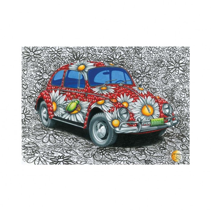 Puzzle  Dino-50279 Coccinelle VW Peinte