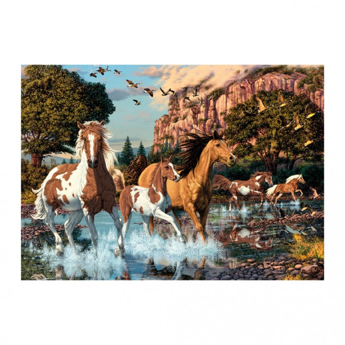  Dino-53264 Secret Puzzle - Chevaux