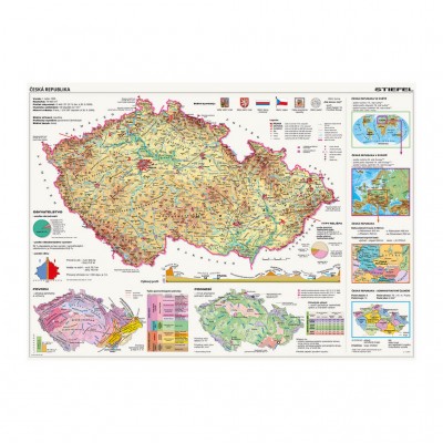 Puzzle Dino-56117 Carte de la République Tchèque