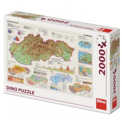 Puzzle Dino-56120 Carte de la Slovaquie