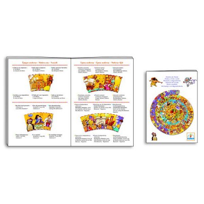 Djeco-07470 Puzzle 350 pièces rond - Puzzle observation : Histoire