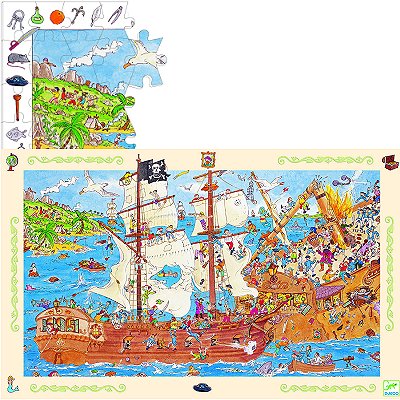 Puzzle Djeco-07506 Les Pirates