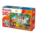 Puzzle  Deico-Games-76632 Animaux Sauvages