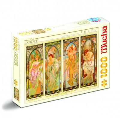 Puzzle Dtoys-70050 Mucha Alphonse - Les Moments de la Journée