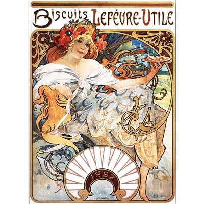 Puzzle Dtoys-70098 Mucha Alphonse - Biscuits Lefèvre-Utile