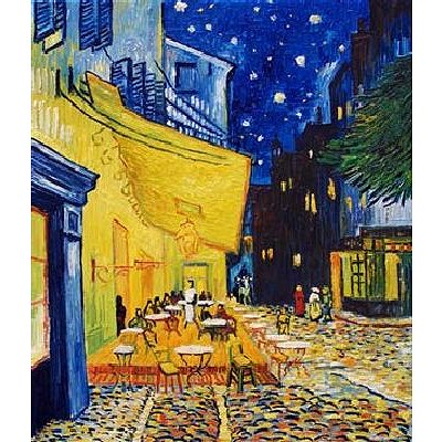 Puzzle DToys-70180 Van Gogh Vincent - Arles, Terrasse du café le soir, Place du Forum