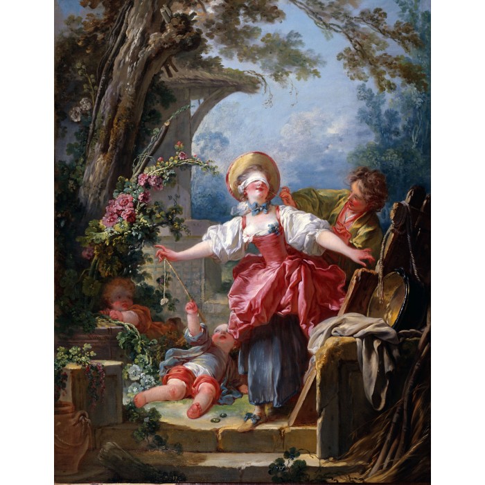 Puzzle Dtoys-72702 Jean-Honoré Fragonard: Blind Man's Bluff