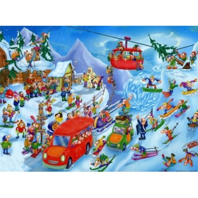 Puzzle DToys-74713 Cartoon Collection - Hiver