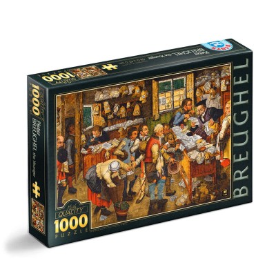 Puzzle Dtoys-74942 Brueghel Pieter le Jeune : Le Paiement de la Dîme, 1617-1622