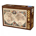 Puzzle  Dtoys-75710 Carte du Monde Antique