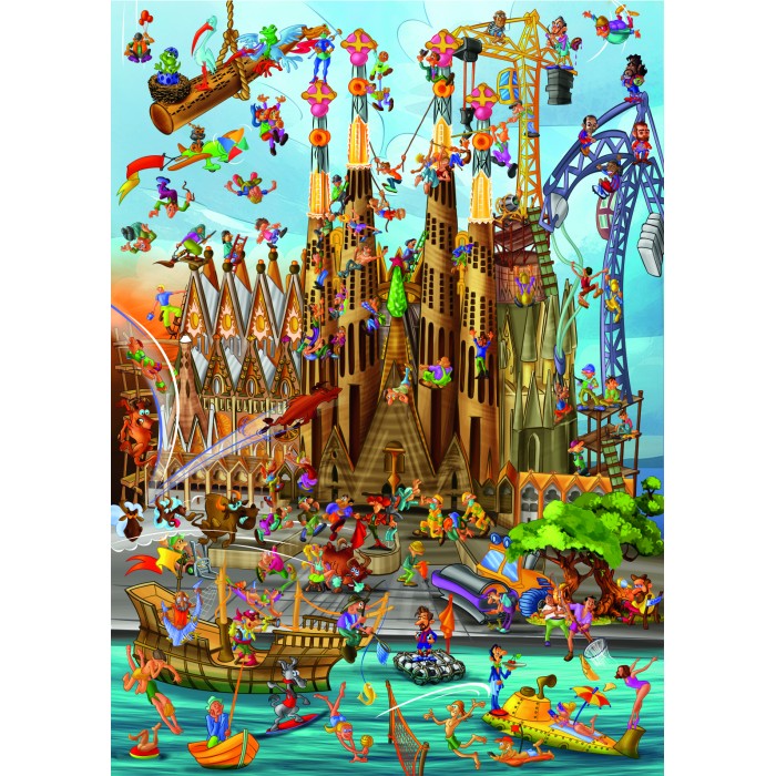 Puzzle Dtoys-79183 Cartoon Collection - Sagrada Familia