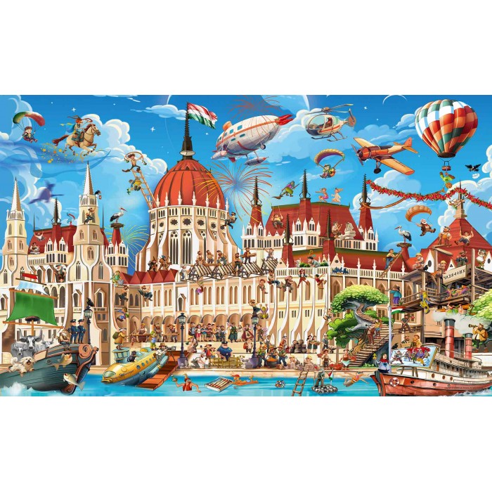 Puzzle  DToys-80936 Cartoon - The Hungarian Parliament
