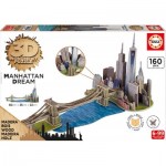  Educa-17000 Puzzle 3D en Bois - Brooklyn Bridge, Manhattan Dream