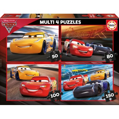 Educa-17179 4 Puzzles - Cars 3