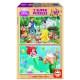 2 Puzzles en Bois - Princesses Disney : Blanche-Neige et Ariel
