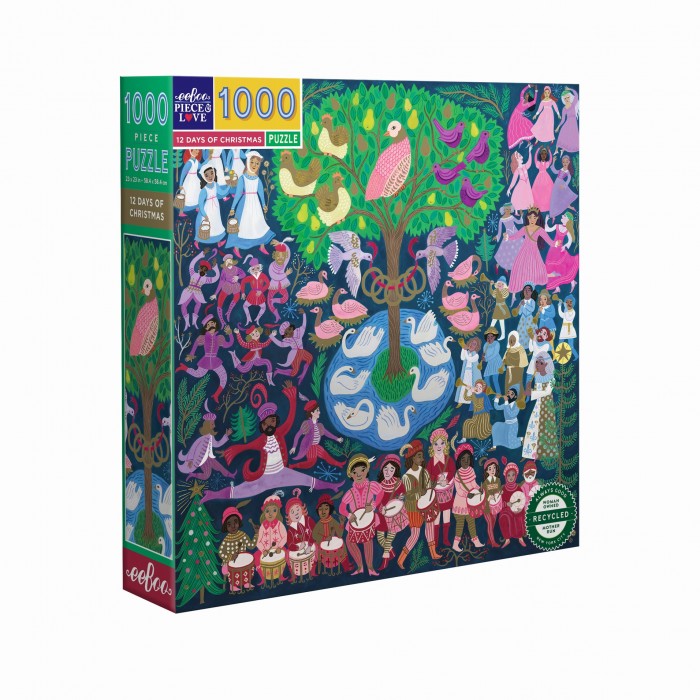 Puzzle  eeBoo-51495 12 Jours de Noël