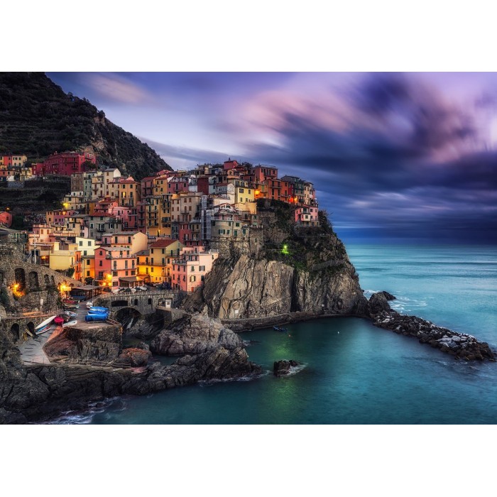 Puzzle  Enjoy-Puzzle-1077 Manarola at Dusk, Cinque Terre, Italy