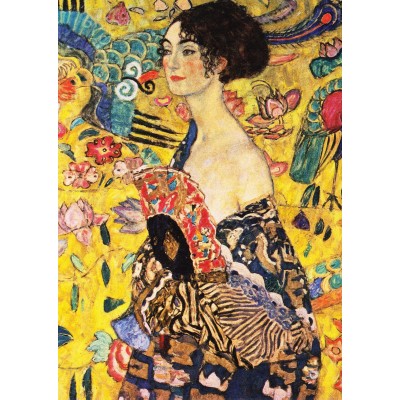 Puzzle Enjoy-Puzzle-1128 Gustav Klimt : Dame à l'éventail