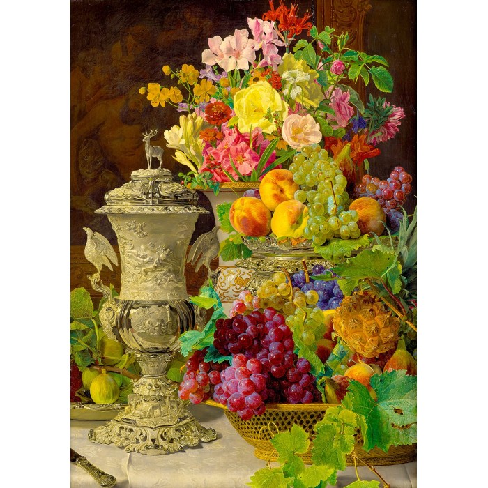 Puzzle  Enjoy-Puzzle-1218 Ferdinand Georg Waldmuller : Nature morte aux fruits