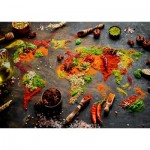 Puzzle  Enjoy-Puzzle-1461 Carte du Monde en Epices