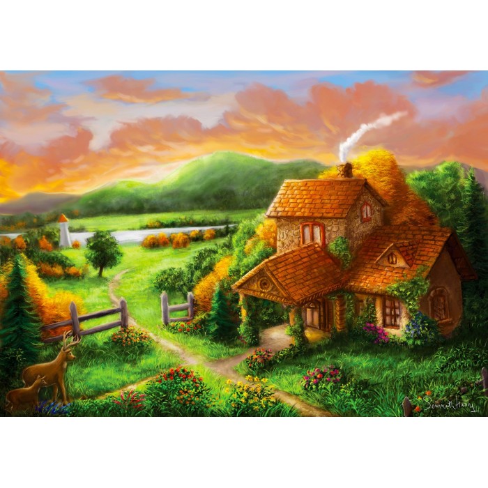 Puzzle  Enjoy-Puzzle-1928 Cottage at Dusk