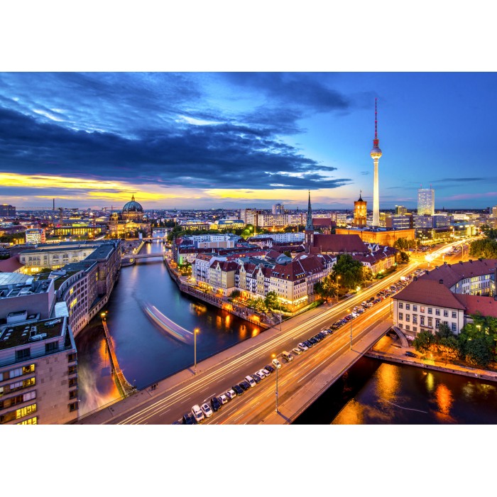 Puzzle  Enjoy-Puzzle-2068 Paysage Urbain de Berlin la Nuit