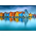 Puzzle  Enjoy-Puzzle-2078 Maisons sur l'Eau, Groningue, Pays-Bas