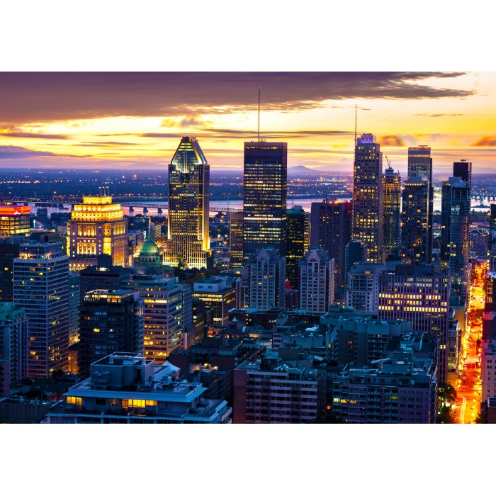 Skyline de Montréal de Nuit, Canada