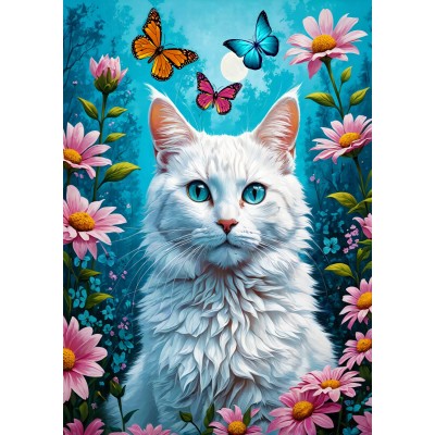 Puzzle Enjoy-Puzzle-2140 Chat Blanc