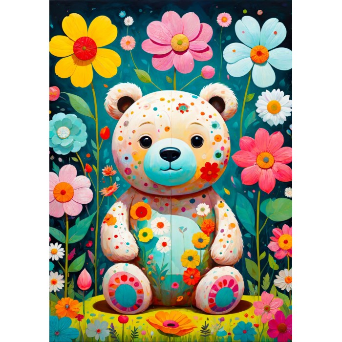 Puzzle  Enjoy-Puzzle-2150 Ourson Fleuri