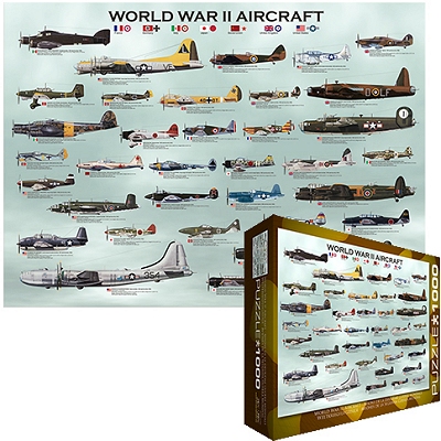 Puzzle Eurographics-6000-0075 Avions de la Seconde Guerre Mondiale