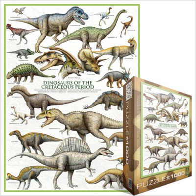 Puzzle Eurographics-6000-0098 Les Dinosaures - Période du Crétacé