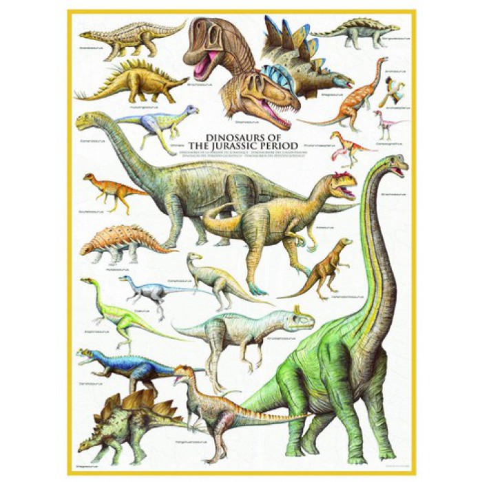 Puzzle Eurographics-6000-0099 Les Dinosaures - Période du Jurassique