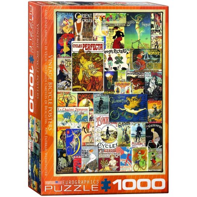 Puzzle Eurographics-6000-0756 Vintage Bicycle Posters