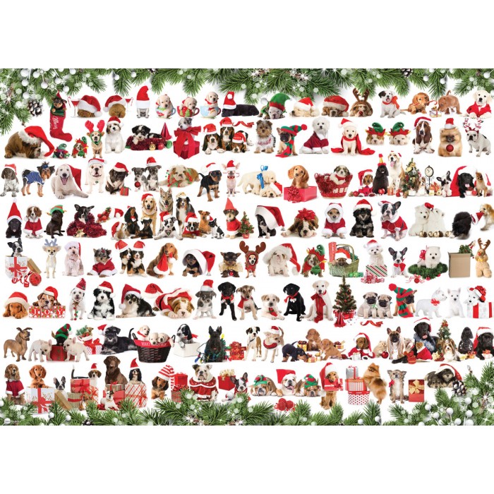 Puzzle  Eurographics-6000-0939 Chiens de Noël