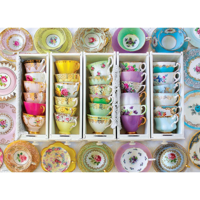 Puzzle  Eurographics-6000-5342 Tea Cups Boxes