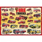 Puzzle  Eurographics-6100-0239 Camions de Pompier Américains