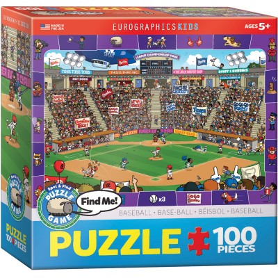 Puzzle Eurographics-6100-0473 Trouve Moi - Base-ball