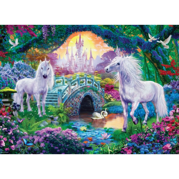 Puzzle  Eurographics-6500-5363 Pièces XXL - Licornes en Terre de Fées