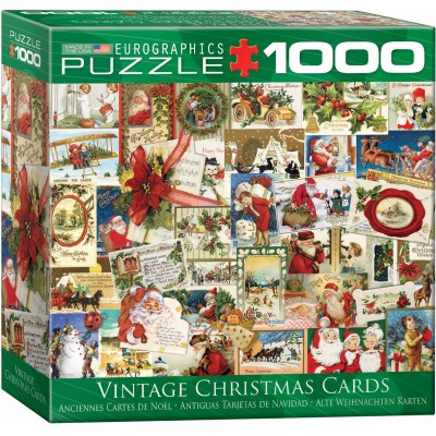 Puzzle Eurographics-8000-0784 Anciennes Cartes de Noël