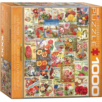 Puzzle Eurographics-8000-0806 Catalogues de Graines de Fleurs