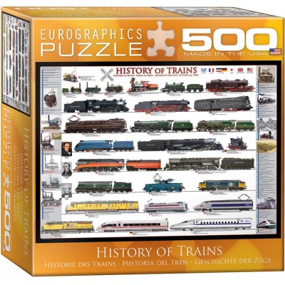 Puzzle Eurographics-8500-0251 Histoire des Trains
